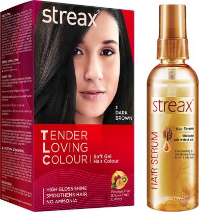 Streax TLC Dark Brown Hair Color & Walnut 100 ml Price in India - Buy Streax  TLC Dark Brown Hair Color & Walnut 100 ml online at 