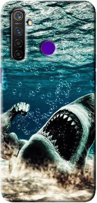 NDCOM Back Cover for Oppo Realme 5 Pro Underwater Shark Printed