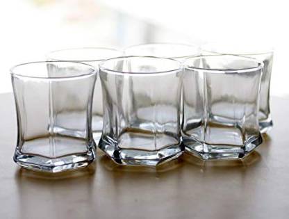 wow n now (Pack of 6) Whisky Tumbler Glass Set Glass Set