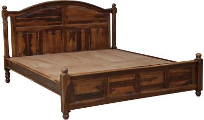 Walnut Finish Solid Wood King Bed – versatile