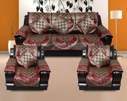 A P Handloom Velvet Sofa Cover In India At Flipkart Com A P Handloom Velvet Sofa Cover In, Brown Sofa Set Cover