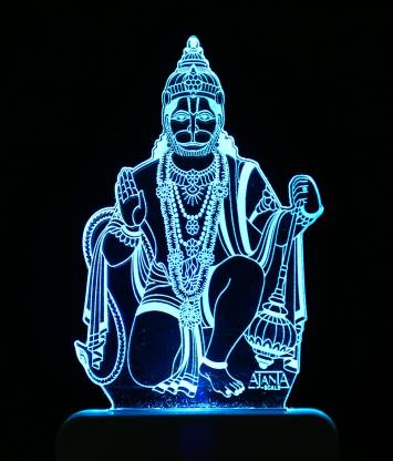 Cora Exim Lord Hanuman ji 3D Multi Colour Night Lamp Night Lamp Price in  India - Buy Cora Exim Lord Hanuman ji 3D Multi Colour Night Lamp Night Lamp  online at 