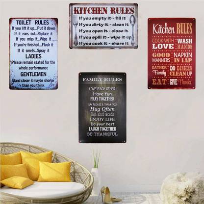 Zesta Rules Print Tin Plate For Cafe Bar Wall Hanging Decor Sign In India At Flipkart Com - Bar Wall Decor India Zesta Rules Print Tin Plate For Cafe Bar Wall Hanging Decor Sign In India At Flipkart Com - Bar Wall Decor India