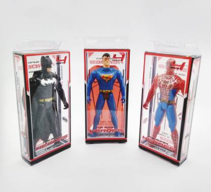 Eros E-Commerce Actions Figures Spiderman, Superman, Batman Super-Hero  Figures Adjustable Body Toy Combo for Kids, Pack of 3 Sets with Led Light -  Actions Figures Spiderman, Superman, Batman Super-Hero Figures Adjustable  Body