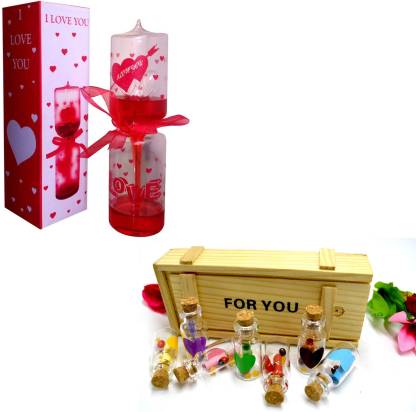 SM FASHION Showpiece, Message Pills, Artificial Flower Gift Set