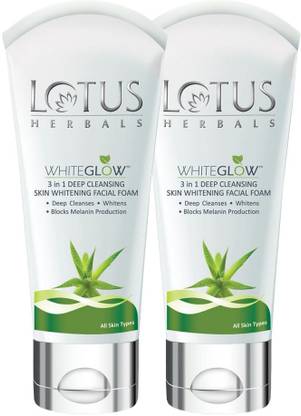 Lotus 3 In 1 Deep Cleansing Skin Whitening Facial Foam Whiteglow Face Wash Price In India Buy Lotus 3 In 1 Deep Cleansing Skin Whitening Facial Foam Whiteglow Face