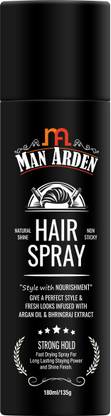 Man Arden Hair Spray – Strong Hold, Styling with Nourishment – Argan Oil and Bhringraj Hair Spray  (180 ml)