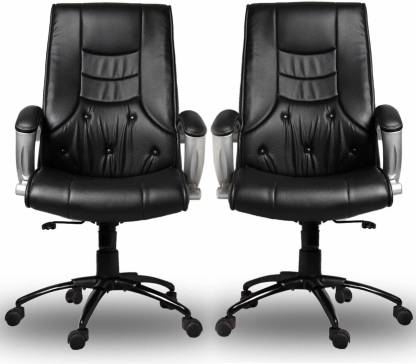 Giantwood Zoe High Back Boss Executive, Black Leather Executive Chair
