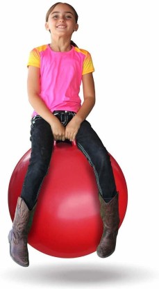 Inflatable Hopping Jumping Ball Bouncer Hopper Handle Kids Outdoor Fun Beach  LU 