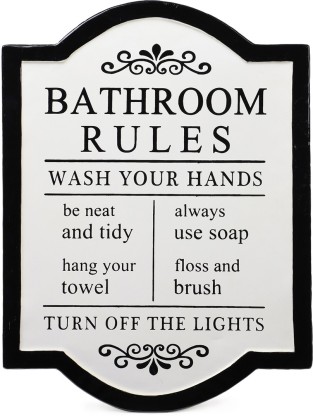 Bathroom Rules Wall Decor