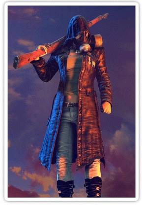 pubg lady player gaming wall poster