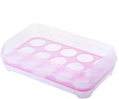 Covered 12/18 Eggs Holder Plastic Eggs Tray Container Dispenser Case Carton Box Carrier Stackable Storage Organizer Storer Keeper with Clear Lid 