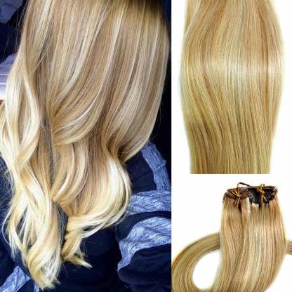 Myfashionhair 15 Inches , #27-613 : Clip In Extensions Real Human Hair  Extension Price in India - Buy Myfashionhair 15 Inches , #27-613 : Clip In  Extensions Real Human Hair Extension online at 