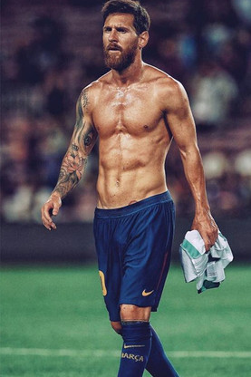 lionel messi without shirt