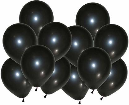 Flipkart.com | ACOME Solid HD Metallic Black Color Balloons for Party ...