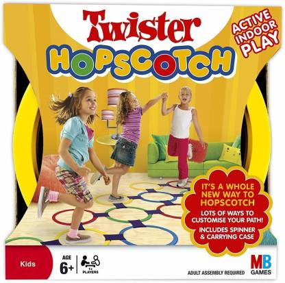 AZIN Twister Hopscotch Active Indoor Play with Rings and Spinner Party Board Game for Kids Board Game Board Game Party & Fun Games Board Game