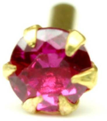 CEYLONMINE Ruby Copper Plated Copper Nose Stud
