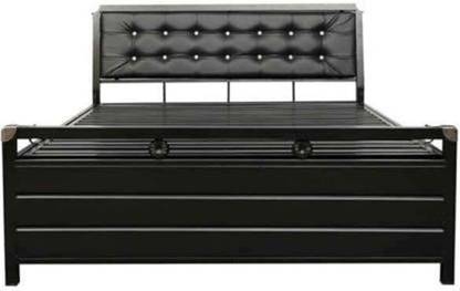 Royal Metal Furniture Black King Size Box Bed With Hydraulic Storage In India King Size Metal Box Bed, King Size Box Bed