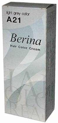 Berina Permanent Hair Color Cream , Silver Ash Grey - Price in India, Buy  Berina Permanent Hair Color Cream , Silver Ash Grey Online In India,  Reviews, Ratings & Features 