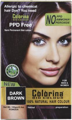 Colorina Bio Hair Color 150gm, Dark Brown (Pure Natural Hair Color) |  Allergy Free Herbal Hair Color , Dark Brown - Price in India, Buy Colorina  Bio Hair Color 150gm, Dark Brown (