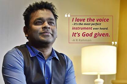 I Love The Voice It S The Most Perfect Instrument Ever Heard It S God Given A R Rahman Live Show Motivational Quotes Wall Poster Photographic Paper Decorative Posters In India