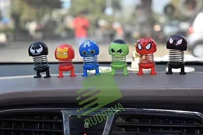 SHOPPERWORLD Car Decoration Cartoon Spring Shake Head for The Hollywood Superhero Toy Adornment Doll Auto Dashboard Ornament(Pack of 6), (Multicolor) - Car Decoration Cartoon Spring Shake Head for The Hollywood Superhero Toy SHOPPERWORLD Car Decoration Cartoon Spring Shake Head for The Hollywood Superhero Toy Adornment Doll Auto Dashboard Ornament(Pack of 6), (Multicolor) - Car Decoration Cartoon Spring Shake Head for The Hollywood Superhero Toy