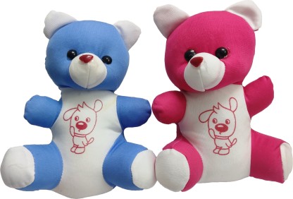 dark blue and pink teddy bear