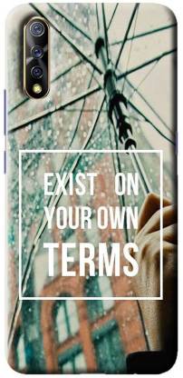 NDCOM Back Cover for VIVO S1 Exist On Your Own Term Quote Printed