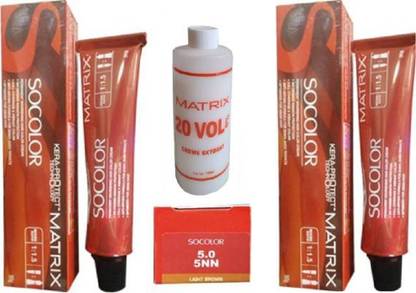 MATRIX Socolor Hair Colour NO 5 Light brown with oxydant developerl Price in India - Buy MATRIX Socolor Hair Colour NO 5 Light brown with oxydant developerl online at MATRIX Socolor Hair Colour NO 5 Light brown with oxydant developerl Price in India - Buy MATRIX Socolor Hair Colour NO 5 Light brown with oxydant developerl online at