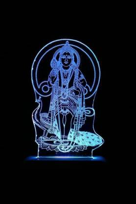 Cora Exim Lord Kartikeya 3D Multi Colour Night Lamp Night Lamp