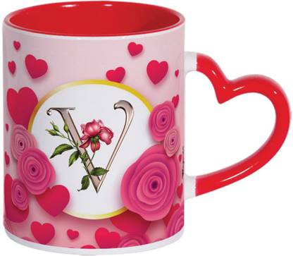 Wagwan Letter V Alphabet Best Gift For Girlfriend Boyfriend Husband Wife On Valentine S Day Special Mg674 Ceramic Coffee Mug Price In India Buy Wagwan Letter V Alphabet Best Gift For Girlfriend