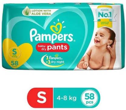 Wantrouwen oppakken Infrarood Pampers Baby-Dry Diapers, Size 4, Maxi, 9-18 kg, 58 count - S - Buy 58  Pampers Pant Diapers | Flipkart.com