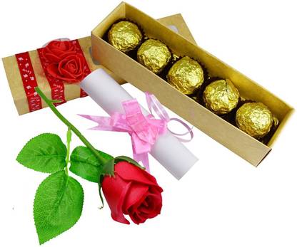 Midiron Valentine Gifts Box Rocher In Beautiful Box With Rose And Love Card Gift For Valentine S Day Paper Plastic Gift Box Price In India Buy Midiron Valentine Gifts Box Rocher In