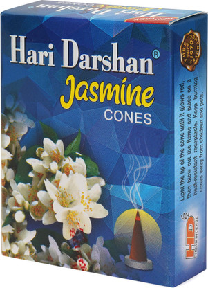 Details about   4 packs Haridarshan Dhoop Incense Cones pure Natural Jasmine Chandan Mogra Rose 