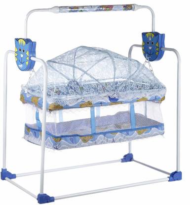 Nhr Cozy New Born Baby Cradle Baby Swing Baby Jhula Baby Palna Baby Bedding Baby Bed Crib Bassinet With Mosquito Net For 0 9 Months Blue Buy Baby Care Products In India
