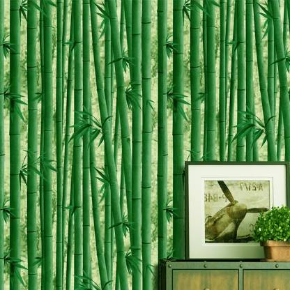 Flipkart SmartBuy 600 cm Wall Stickers Wallpaper Green Lucky Bamboo Forest  with Leaves Self Adhesive Home Office Self Adhesive Sticker Price in India  - Buy Flipkart SmartBuy 600 cm Wall Stickers Wallpaper