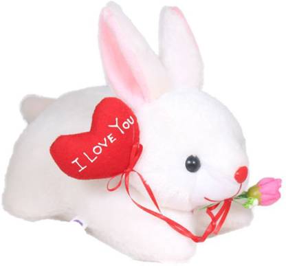MSY TOYS oft Cute Rabbit With Carrot Anu_Rabbit with I love you Heart _Roes  25 Cm - 25 cm - oft Cute Rabbit With Carrot Anu_Rabbit with I love you  Heart _Roes
