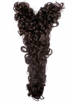 Blushia V Shape Brown Curly Messy Choti Hair Extension Price in India - Buy  Blushia V Shape Brown Curly Messy Choti Hair Extension online at  