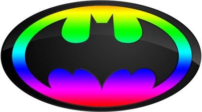 Medium Colorful Batman Logo Price in India - Buy Medium Colorful Batman ...