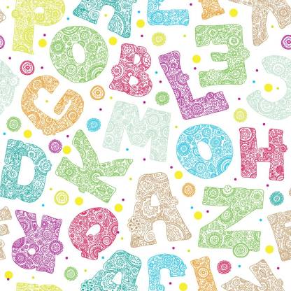 colorfull alphabet Sticker Poster|Kids learning poster|Alphabet and ...