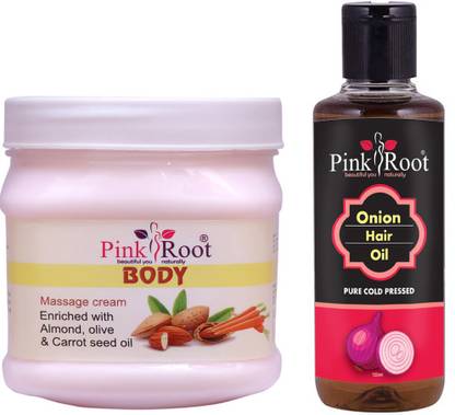 PINKROOT Body Massage Cream 500gm with Onion Hair Oil 100ml Price in India - Buy PINKROOT Body Massage Cream 500gm with Onion Hair Oil 100ml online at PINKROOT Body Massage Cream 500gm with Onion Hair Oil 100ml Price in India - Buy PINKROOT Body Massage Cream 500gm with Onion Hair Oil 100ml online at