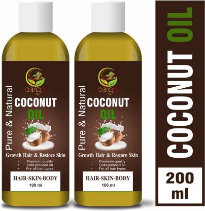 Cargo Extra Virgin Cold Pressed Coconut oil for Skin and Hair -200ML Hair  Oil - Price in India, Buy Cargo Extra Virgin Cold Pressed Coconut oil for  Skin and Hair -200ML Hair
