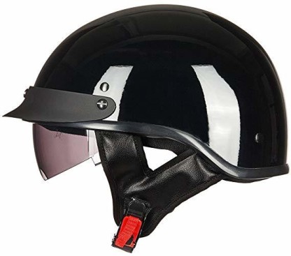 WeeLion Motorcycle Half Helmet Harley Helmet DOT Certification with Sun Visor Quick Release Belt for Bicycle Cruiser Scooter ,2,XL Multiple Choice 