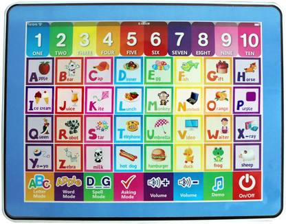 bluetech y pad kids educational learning tablet blue
