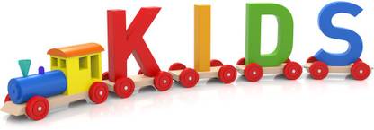 kids train Sticker Poster|Kids learning poster|Alphabet and number ...