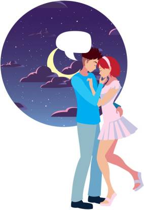 a romantic couple hugging in the night |moon quotes|wall poster|romantic  poster|moon poster Paper Print - Art & Paintings posters in India - Buy  art, film, design, movie, music, nature and educational paintings/wallpapers