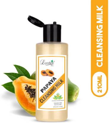Luster Papaya Cleansing Milk For Face, Smooth Soft & Clean Skin, Makeup Remover (210 ml)