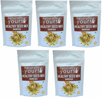 naturally yours Healthy Seed Mix, Barbeque Pouch, 5 X 250 g Mixed Seeds