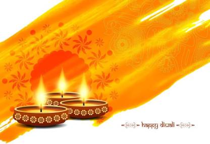 yellow background diwali Paper Print - Decorative posters in India - Buy  art, film, design, movie, music, nature and educational  paintings/wallpapers at 