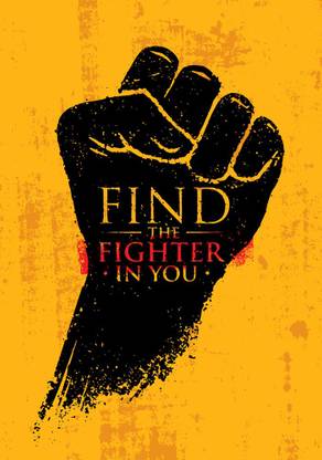 Find The Fighter Motivational Poster Inspirational Poster Gym Poster All Time Posters Technology Poster Poster About Life Homedecorposter Poster For Every Room Office Gym Sticker Paperprint 12x18 Inch Paper Print Quotes Motivation Posters In